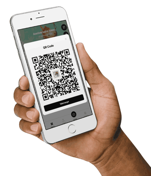 Exemple de QR Code pour partager des photos d'événement
